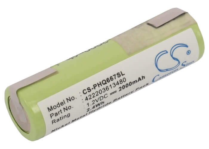 1.2V, Ni-MH, 2000mAh, Shaver battery fits Grundig, Braun, Remington, Norelco, Philips, Wahl, 138-10584, Activator 360, Activator 8000, 2.4Wh Shaver Cameron Sino Technology Limited