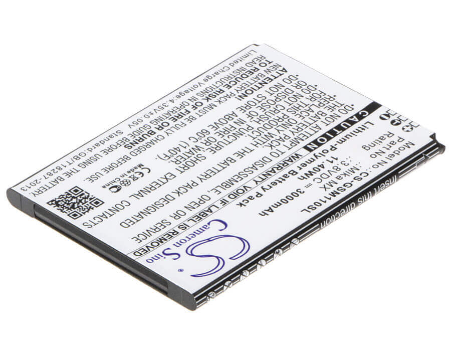 3.8V, Li-Polymer, 3000mAh, SmartPhone battery fits Gsmart, Mika Mx, Mika Mx, Mika Mx Dual Sim Lte, 11.4Wh Mobile, SmartPhone Cameron Sino Technology Limited (Smartphone)
