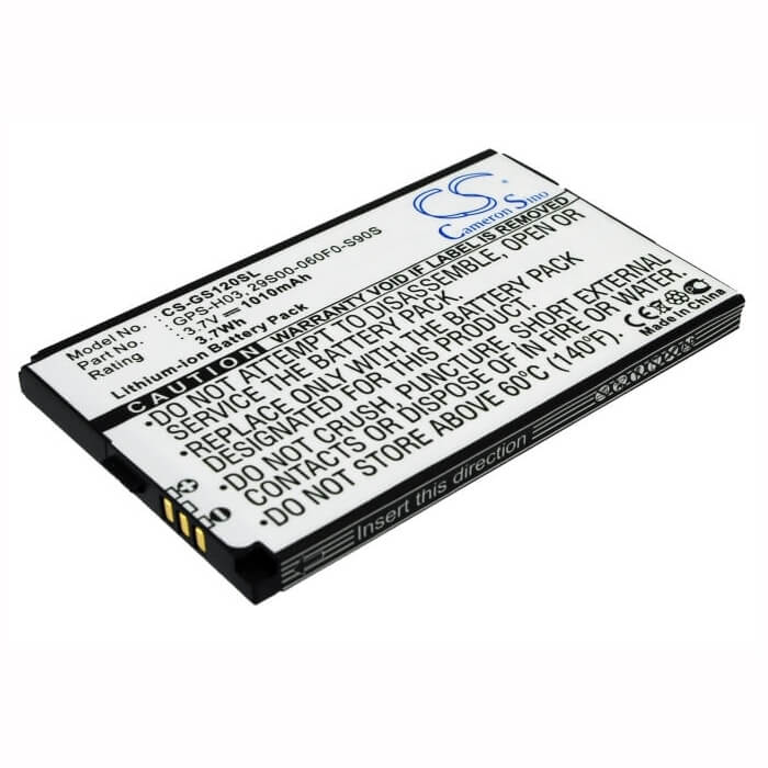 3.7V, Li-ion, 1010mAh, SmartPhone battery fits Gsmart, 29s00-060f0-s90s, S1200, S1205, 3.74Wh Mobile, SmartPhone Cameron Sino Technology Limited (Smartphone)
