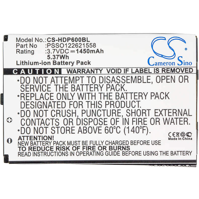 Barcode Scanner Battery For Handheld Dolphin 6000 3.7v, 1450mah - 5.37wh Barcode Scanner Cameron Sino Technology Limited