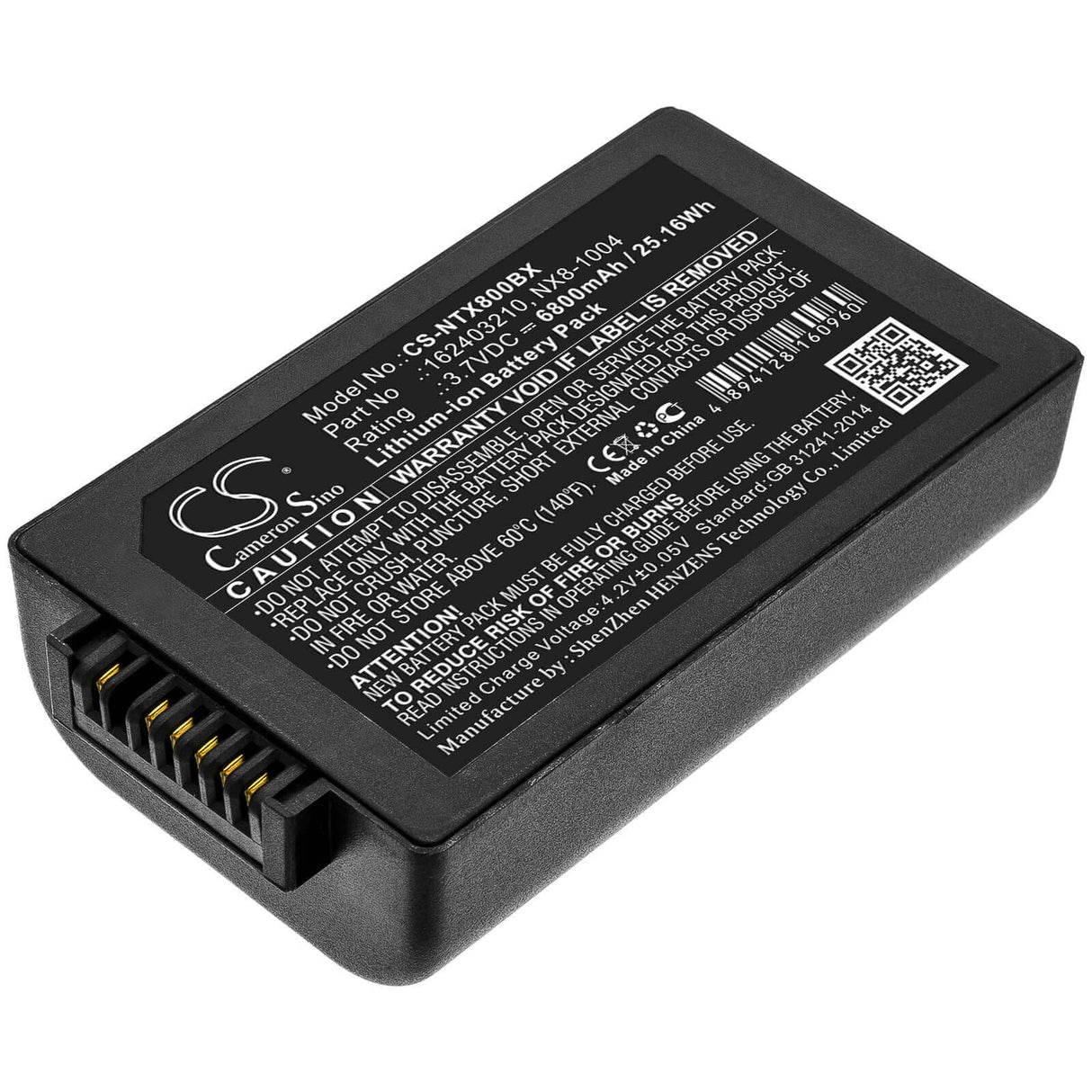 Barcode scanner battery For Handheld, Nautiz X8 3.7v, 6800mah - 25.16wh Barcode Scanner Cameron Sino Technology Limited