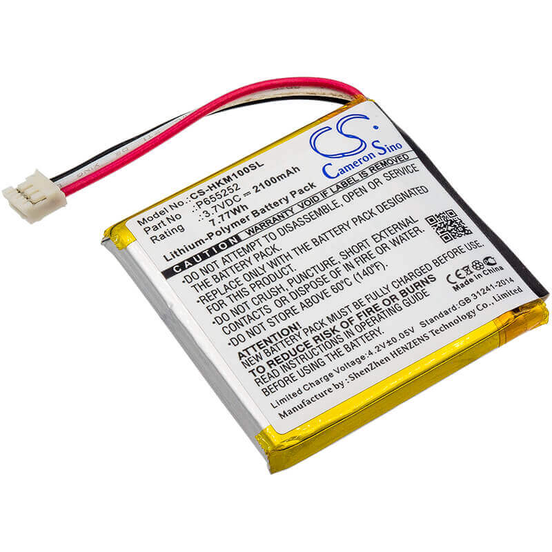 3.7V, Li-Polymer, 2100mAh, Speaker battery fits Harman/kardon, Esquire Mini, 7.77Wh Speaker Cameron Sino Technology Limited
