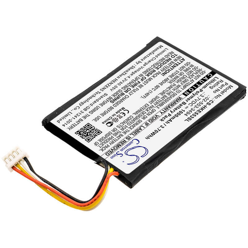 3.7V, Li-Polymer, 1000mAh, Speaker battery fits Harman/kardon, Hkneobrnbsg, Neo, 3.70Wh Speaker Cameron Sino Technology Limited