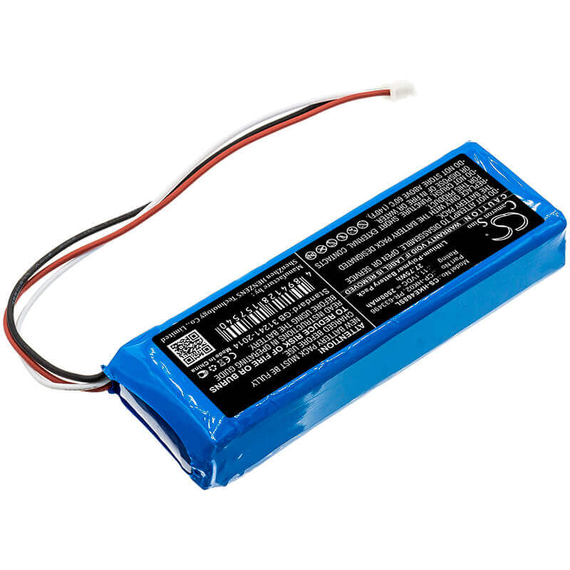 11,1V, Li-Polymer, 2500mAh, Batterie de haut-parleur compatible avec Harman/kardon, Jn14bkh00468, Onyx, 27,75Wh Haut-parleur Cameron Sino Technology Limited