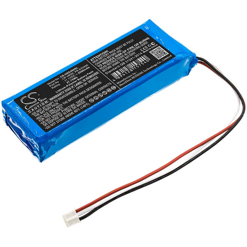 11,1V, Li-Polymer, 2500mAh, Batterie de haut-parleur compatible avec Harman/kardon, Jn14bkh00468, Onyx, 27,75Wh Haut-parleur Cameron Sino Technology Limited