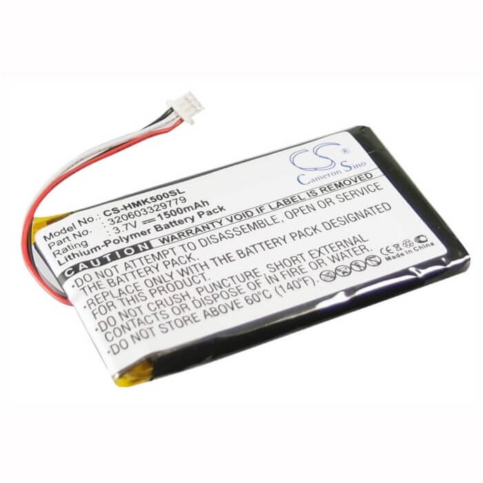 3,7V, Li-Polymère, 1500mAh, batterie GPS compatible avec Harmon Kardon, 320603329779, Gps-500, 5,55Wh GPS, Navigator Cameron Sino Technology Limited