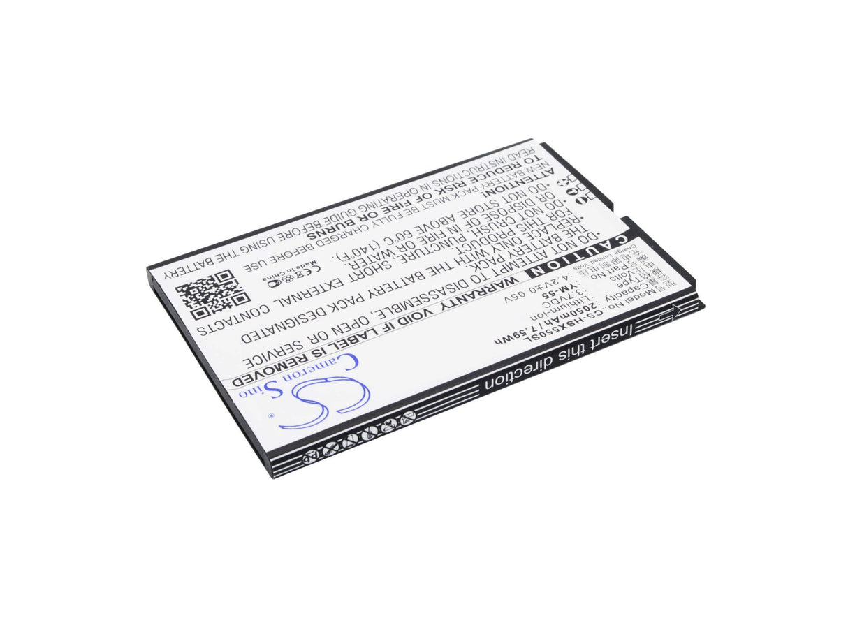 3.7V, Li-ion, 2050mAh, SmartPhone battery fits Hasee, Ym-55, X55, X55 Pro 4g, 7.59Wh Mobile, SmartPhone Cameron Sino Technology Limited (Suspended)