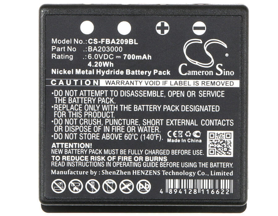 Battery For Hbc Fub9nm, Fbfub09n, Remote Control Crane Truck Driving 6v, 700mah - 4.20wh Crane Remote Control Cameron Sino Technology Limited