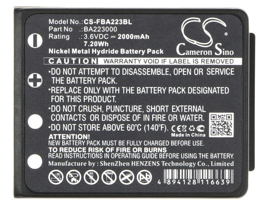 Batterie de télécommande pour grue pour Hbc Radiomatic Quadrix, Radiomatic Keynote, Radiomatic Patrol D 3.6v, 2000mah - 7.20wh Télécommande pour grue Cameron Sino Technology Limited