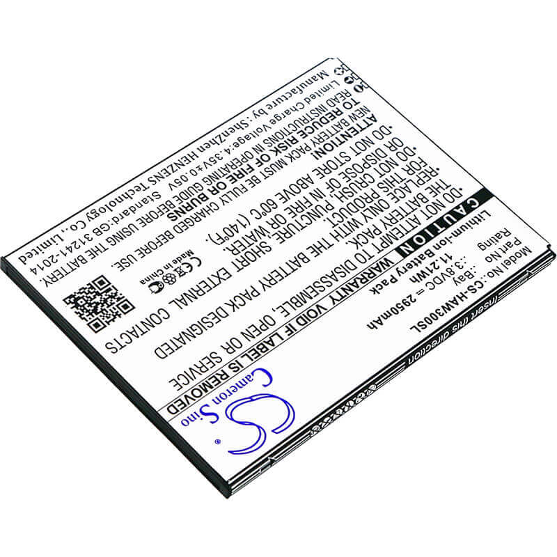 3,8V, Li-ion, 2950mAh, batterie de smartphone compatible avec Highscreen, Bay, Bay, 11.21Wh Mobile, SmartPhone Cameron Sino Technology Limited (Suspendu)