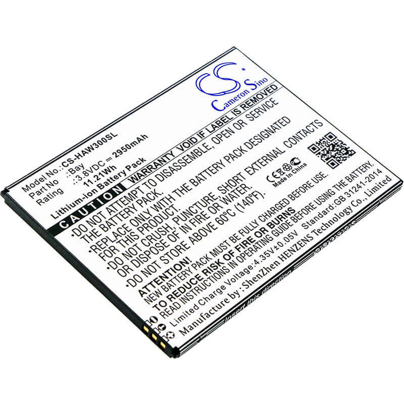 3,8V, Li-ion, 2950mAh, batterie de smartphone compatible avec Highscreen, Bay, Bay, 11.21Wh Mobile, SmartPhone Cameron Sino Technology Limited (Suspendu)