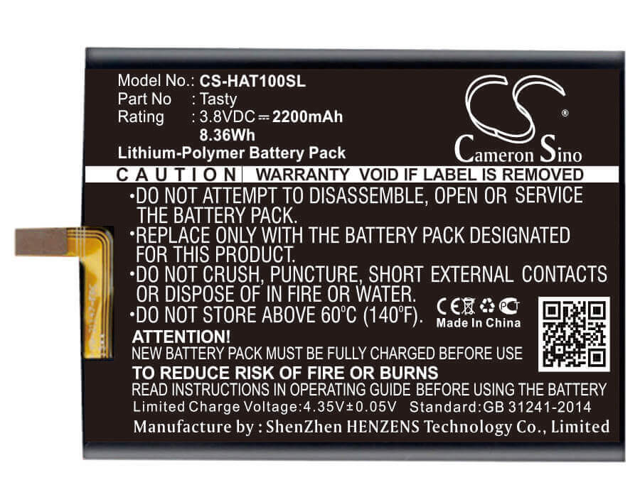 3.8V, Li-Polymer, 2200mAh, SmartPhone battery fits Highscreen, Tasty, Tasty, 8.36Wh Mobile, SmartPhone Cameron Sino Technology Limited (Smartphone)