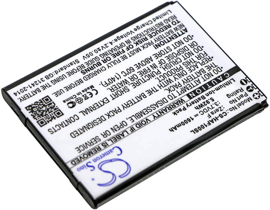 3.7V, Li-ion, 1600mAh, SmartPhone battery fits Highscreen, Zera F, Zera F, 5.92Wh Mobile, SmartPhone Cameron Sino Technology Limited (Smartphone)