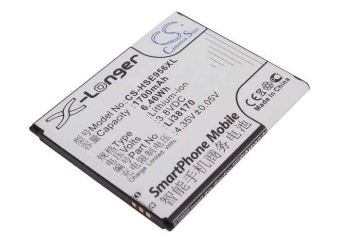 3.8V, Li-ion, 1700mAh, SmartPhone battery fits Hisense, Li38170, E956q, E958q, 6.46Wh Mobile, SmartPhone Cameron Sino Technology Limited (Smartphone)