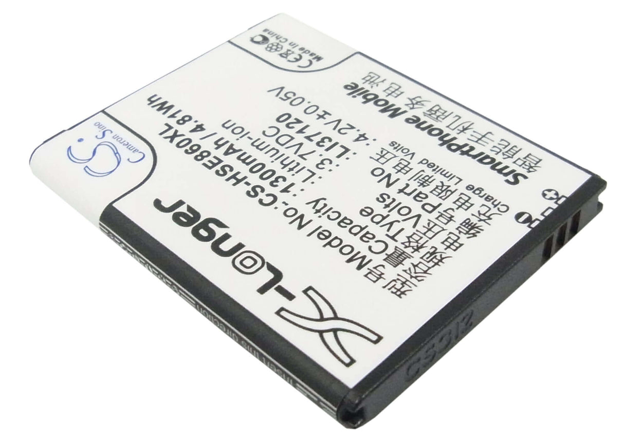 3.7V, Li-ion, 1300mAh, SmartPhone battery fits Hisense, Li37120, E830, E860, 4.81Wh Mobile, SmartPhone Cameron Sino Technology Limited (Suspended)