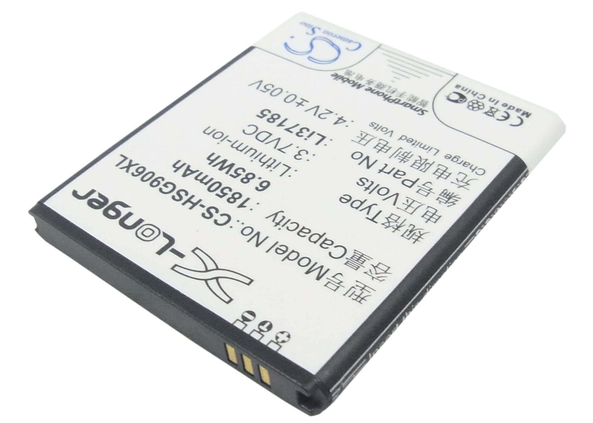 3.7V, Li-ion, 1850mAh, SmartPhone battery fits Hisense, Li37185, Hs-eg906, 6.85Wh Mobile, SmartPhone Cameron Sino Technology Limited (Suspended)