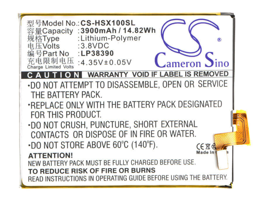 Batterie pour Hisense Hs-x1, Hs-x1 Td-lte 3.8v, 3900mah - 4.44wh Batteries pour Électronique Cameron Sino Technology Limited (Suspendu)