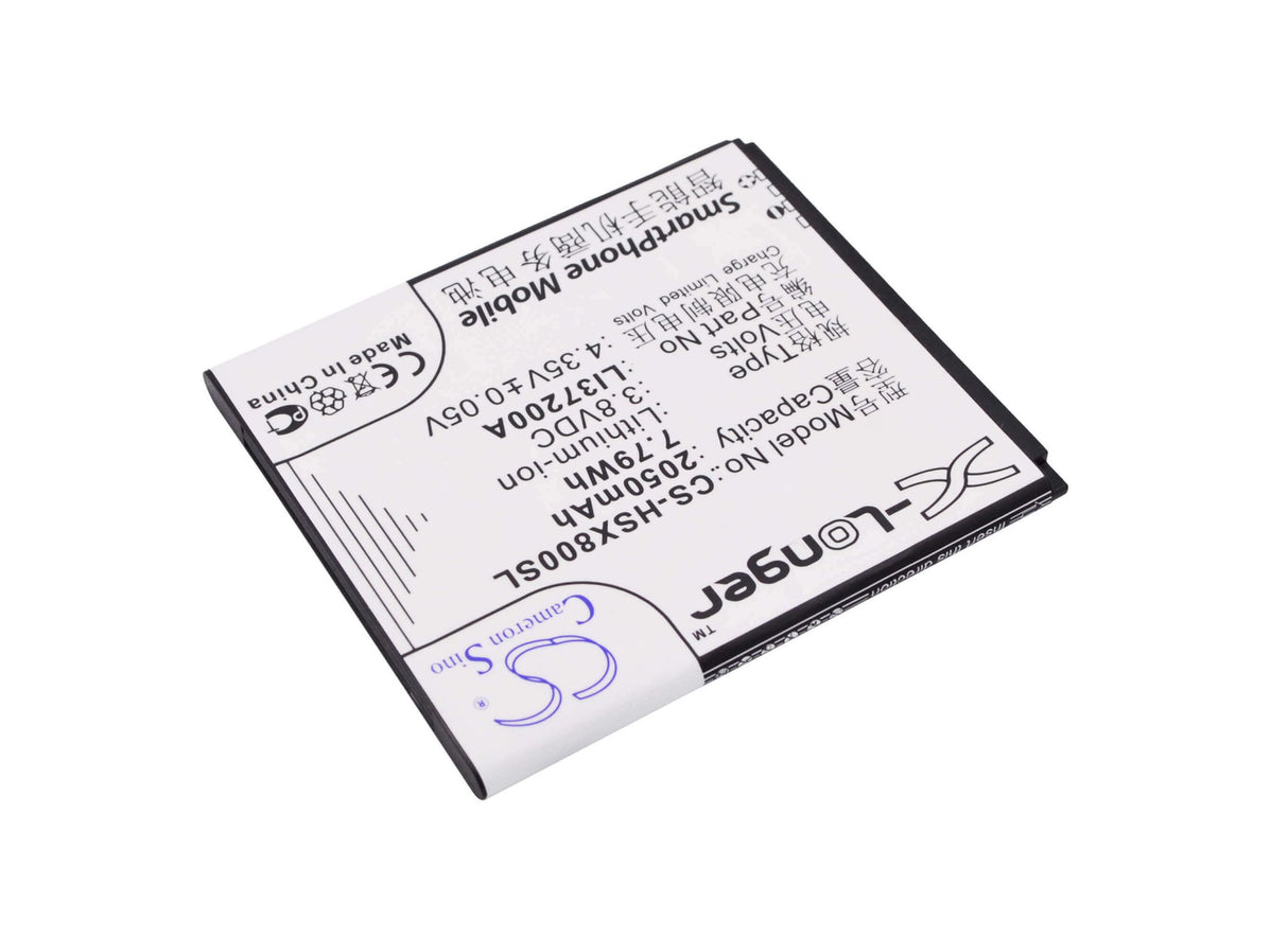 3.8V, Li-Polymer, 2050mAh, SmartPhone battery fits Hisense, Li37200a, E620m, Hs-e620m, 7.79Wh Mobile, SmartPhone Cameron Sino Technology Limited (Smartphone)