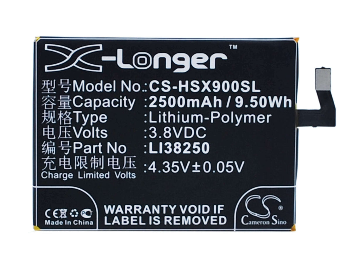 3.8V, Li-Polymer, 2500mAh, SmartPhone battery fits Hisense, Li38250, Hs-x5t, X5t, 9.5Wh Mobile, SmartPhone Cameron Sino Technology Limited (Smartphone)