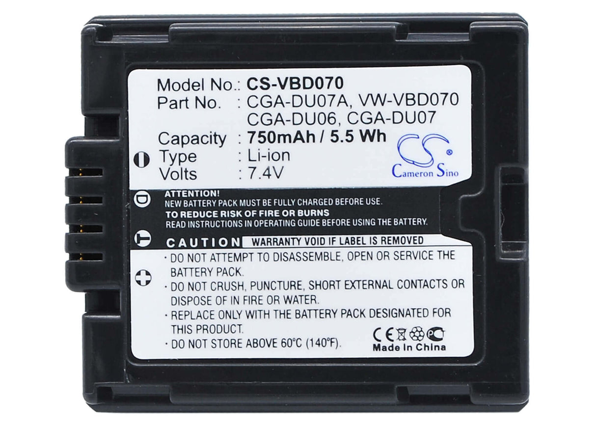 Camera Battery For Hitachi Dz-bd70, Dz-bd70a, Dz-bd70e, Dz-bd7h, 7.4v, 750mah - 5.55wh Camera Cameron Sino Technology Limited (Camera)