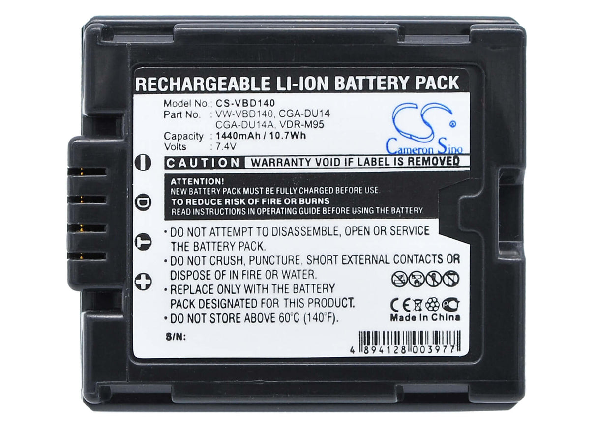 Camera Battery For Hitachi Dz-bd70, Dz-bd7h, Dz-bx37e, Dz-gx20, 7.4v, 1440mah - 10.66wh Camera Cameron Sino Technology Limited (Camera)