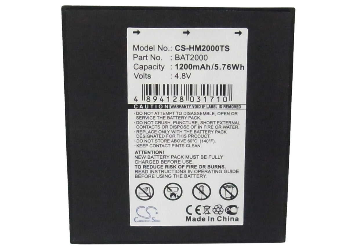 4.8V, Ni-MH, 1200mAh, Headset battery fits Hme, Bat2000, Com 2000, 5.76Wh Wireless Headset Cameron Sino Technology Limited