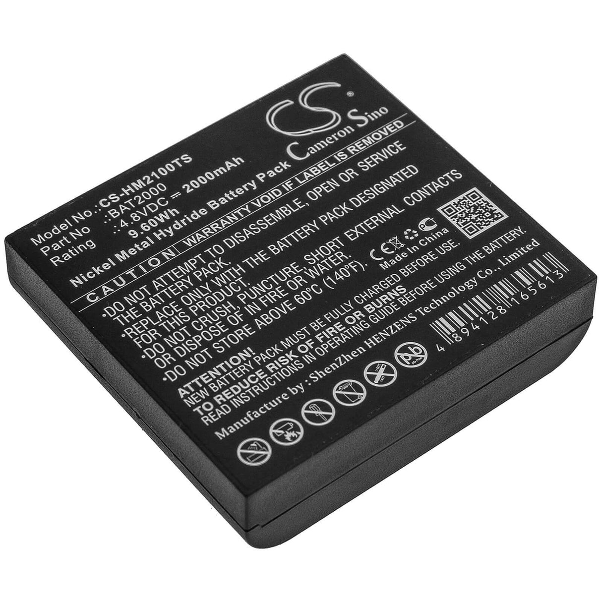 4.8V, Ni-MH, 2000mAh, Headset battery fits Hme, Bat2000, Com 2000, 9.6Wh Wireless Headset Cameron Sino Technology Limited