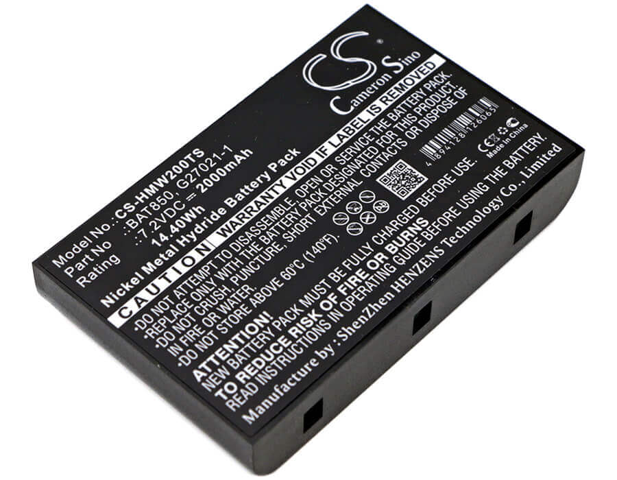 7.2V, Ni-MH, 2000mAh, Headset battery fits Hme, 105g073, Mb Base Stations, Mb100 Base Station, 14.4Wh Wireless Headset Cameron Sino Technology Limited