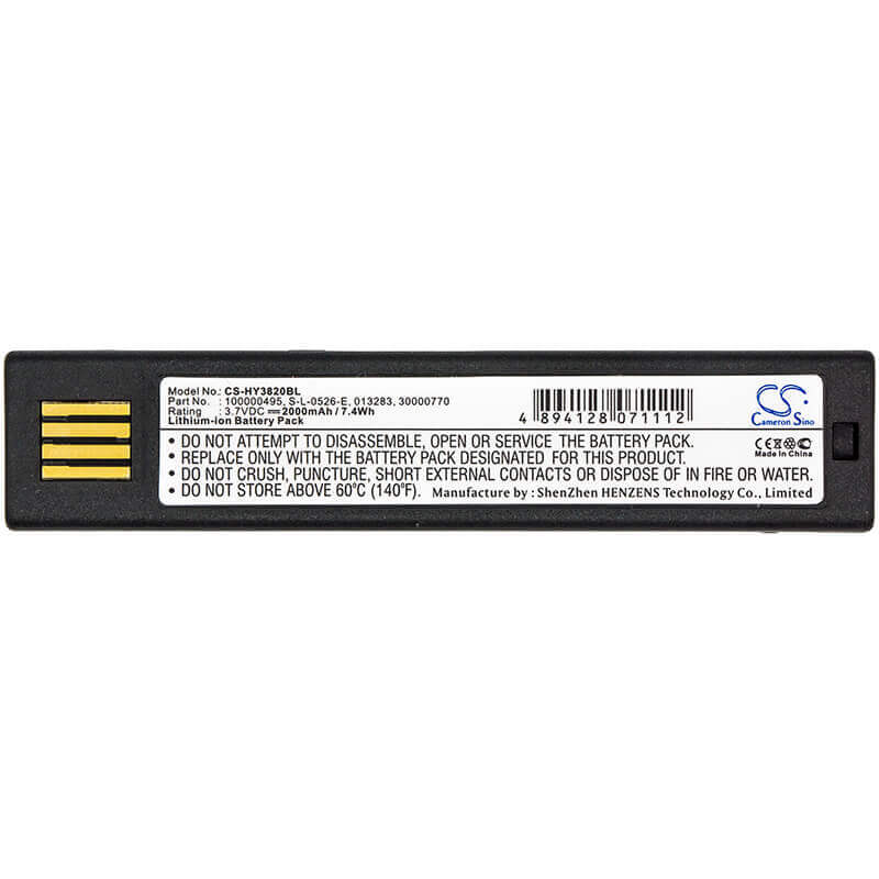 Batterie de Scanner de Code-Barres Pour Honeywell, 1202g, 3820, 3820i, 4620, 3.7v, 2000mah - 7.40wh Scanner de Code-Barres Cameron Sino Technology Limited