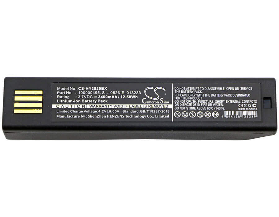 Batterie de scanner de codes-barres pour Honeywell, 1202g, 3820, 3820i, 4620, 4820, 3.7v, 3400mah - 12.58wh Scanner de codes-barres Cameron Sino Technology Limited