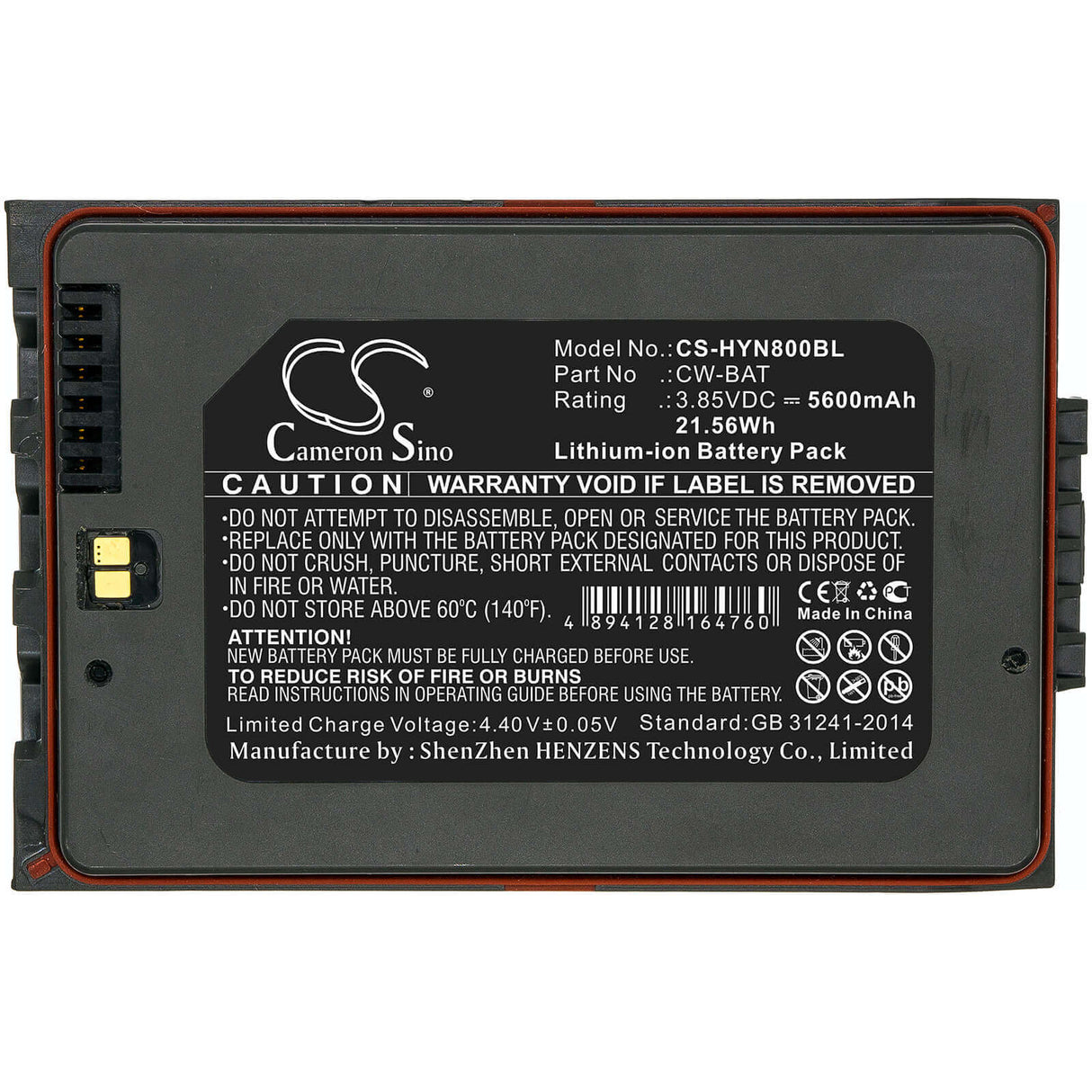 Barcode Scanner Battery For Honeywell, Cn80l0n, Dolphin Cn80 3.85v, 5600mah - 21.56wh Barcode Scanner Cameron Sino Technology Limited