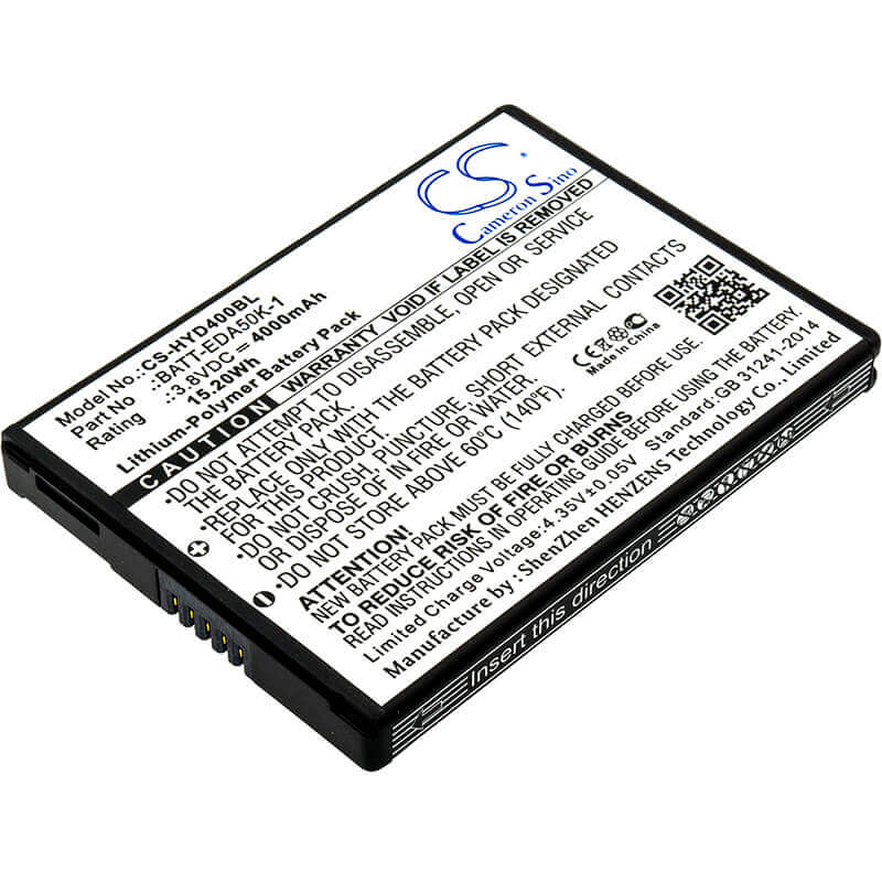Barcode Scanner Battery For Honeywell, Eda50, Eda50hc, Scanpal Eda40 3.8v, 4000mah - 15.20wh Barcode Scanner Cameron Sino Technology Limited