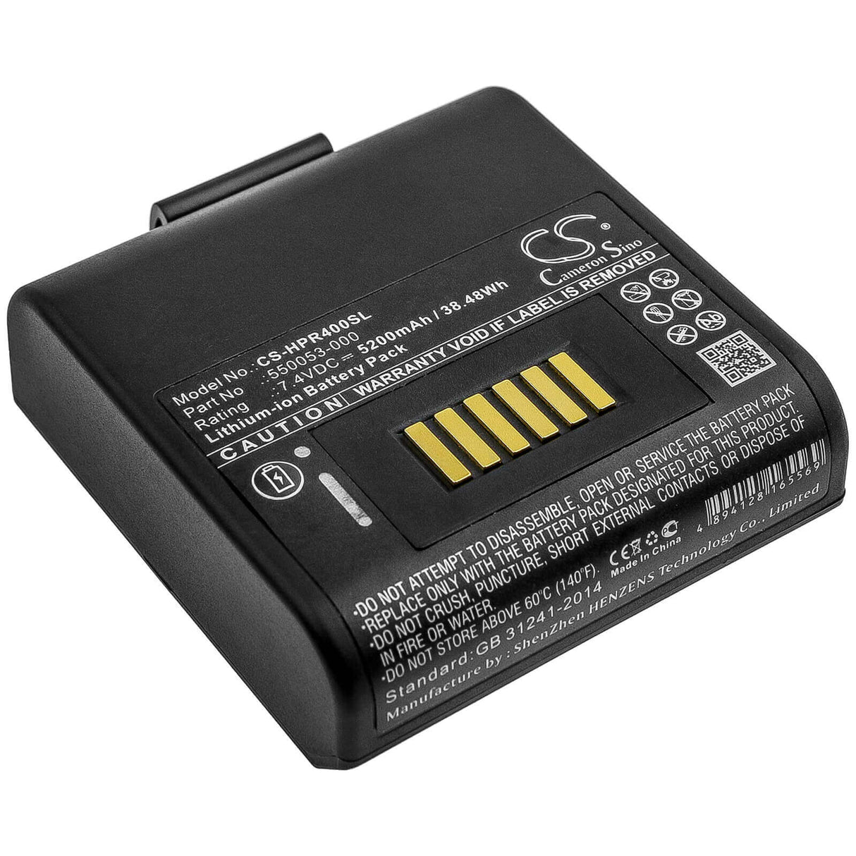 7.4V, Li-ion, 5200mAh, Portable Printer battery fits Oneil, Honeywell, Intermec, 550053-000, Rp4, 38.48Wh Portable Printer Cameron Sino Technology Limited