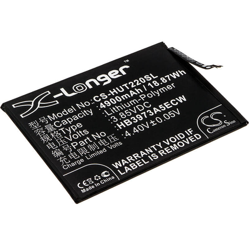 3.85V, Li-Polymer, 4900mAh, SmartPhone battery fits Honor, Huawei, Hb3973a5ecw, Kkg-an70, Note 10, 18.87Wh Mobile, SmartPhone Cameron Sino Technology Limited (Smartphone)