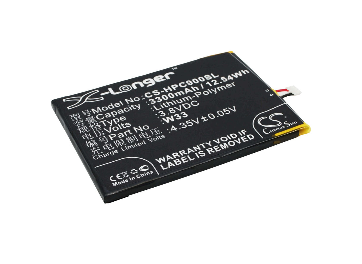 3.8V, Li-Polymer, 3300mAh, SmartPhone battery fits Honphone, W33, C900, W33, 12.54Wh Mobile, SmartPhone Cameron Sino Technology Limited (Suspended)