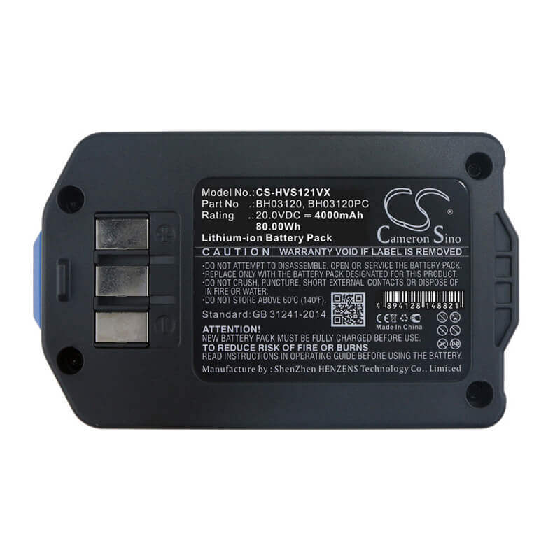 20.0V, Li-ion, 4000mAh, Vacuum battery fits Hoover, 7350204042, Air Cordless 20, Air Cordless 20 Volt Upright V, 80.00Wh Vacuum Cameron Sino Technology Limited (Suspended)