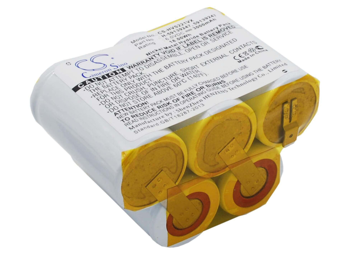 6.0V, Ni-MH, 3000mAh, Vacuum battery fits Hoover, S2211, S2211-100, 18.00Wh Vacuum Cameron Sino Technology Limited