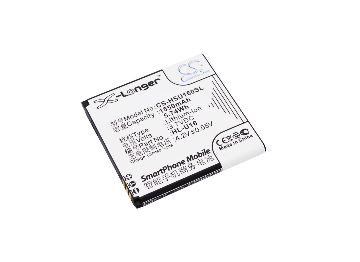 3.7V, Li-ion, 1550mAh, SmartPhone battery fits Hosin, Hl-u16, U16, 5.74Wh Mobile, SmartPhone Cameron Sino Technology Limited (Suspended)