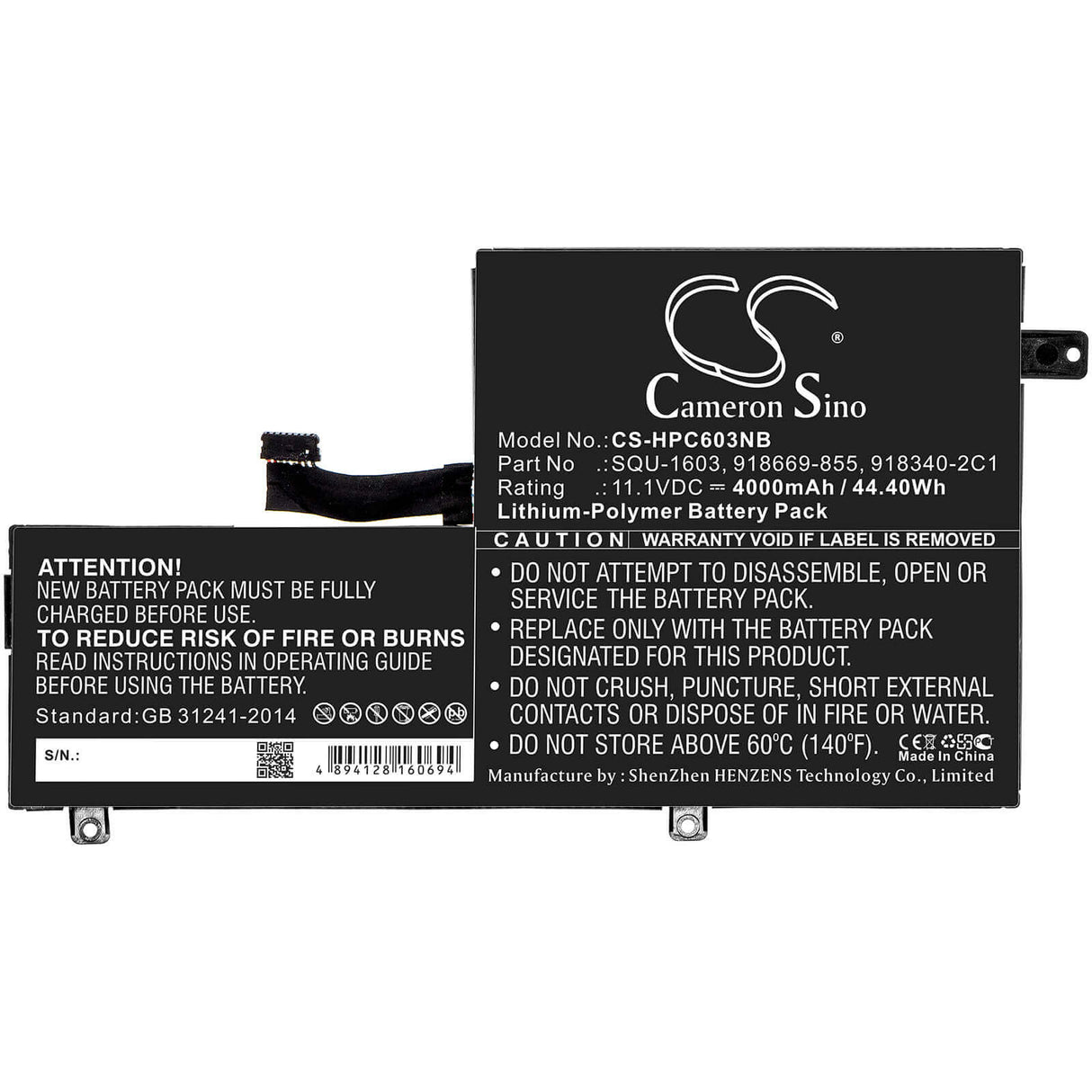 Battery For Hp, 11 G5 Ee Chromebook, Choromebook 11 G5 11.1v, 4000mah - 44.40wh Notebook, Laptop Cameron Sino Technology Limited