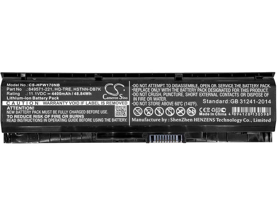 Battery For Hp, 17, 17-ab000, 17-ab000ng, 17-ab001ng, 17-ab002ng 11.1v, 4400mah - 48.84wh Notebook, Laptop Cameron Sino Technology Limited