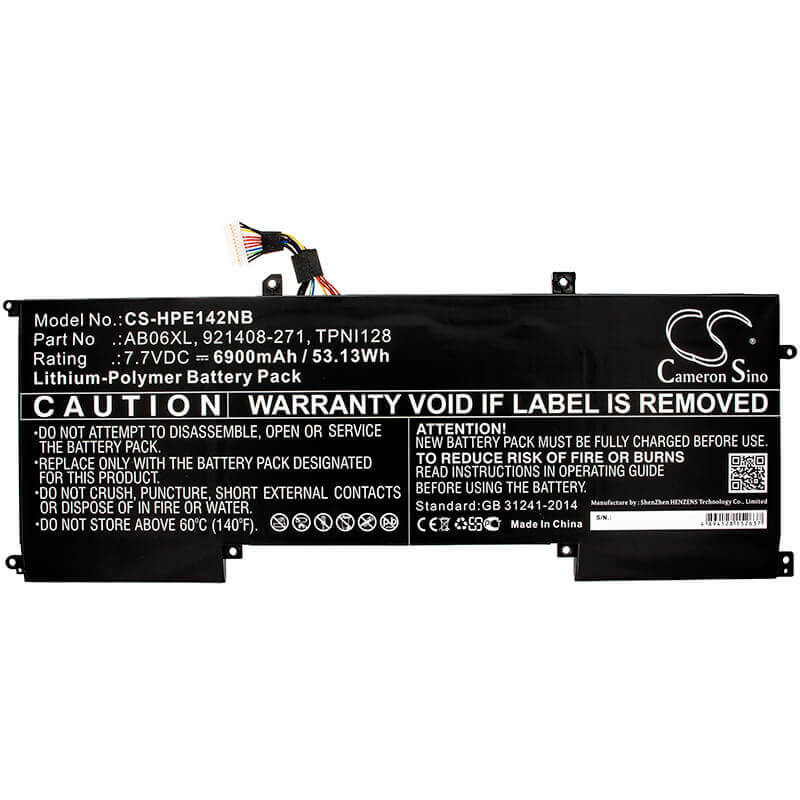 Batterie pour Hp, 2ex78pa, 2ex79pa, 2ex80pa 7.7v, 6900mah - 53.13wh Notebook, Ordinateur portable Cameron Sino Technology Limited