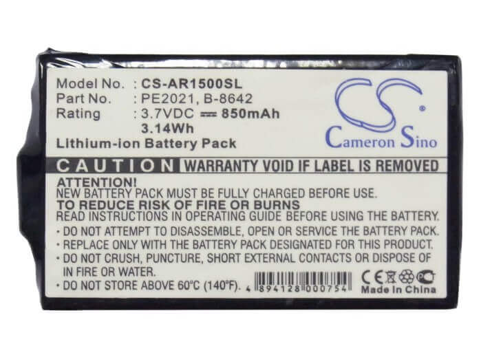 3.7V, Li-ion, 850mAh, PDA battery fits Hp, Pe2021, Aero 1500, Aero 1520, 3.15Wh PDA, Pocket PC Cameron Sino Technology Limited (Suspended)