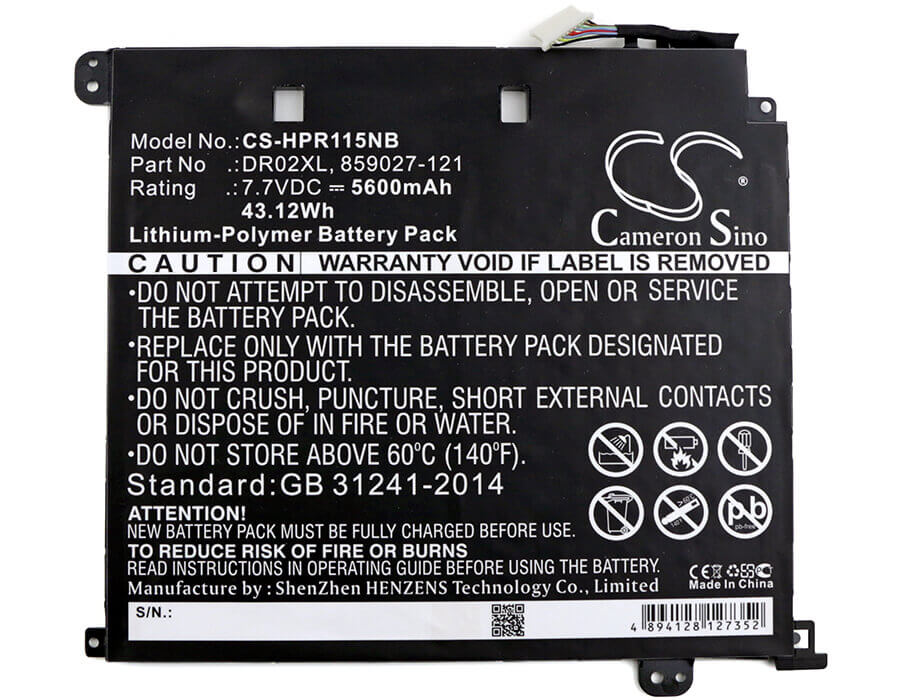Notebook battery For Hp, Chromebook 11 G5, Chromebook 11-v, 7.7v, 5600mah - 43.12wh Notebook, Laptop Cameron Sino Technology Limited
