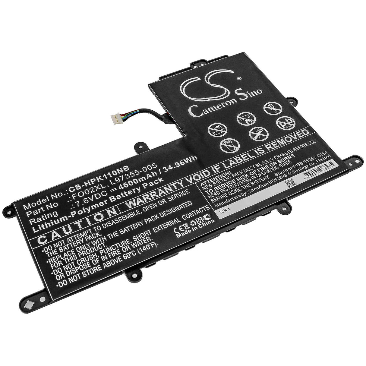 Batterie pour HP, Chromebook 11a, Chromebook 11a-na 7.6v, 4600mah - 34.96wh Notebook, Laptop Cameron Sino Technology Limited