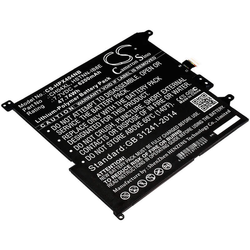 Battery For Hp, Chromebook X2, Chromebook X2 12-f000, Chromebook X2 12-f000na 7.7v, 6200mah - 47.74wh Notebook, Laptop Cameron Sino Technology Limited