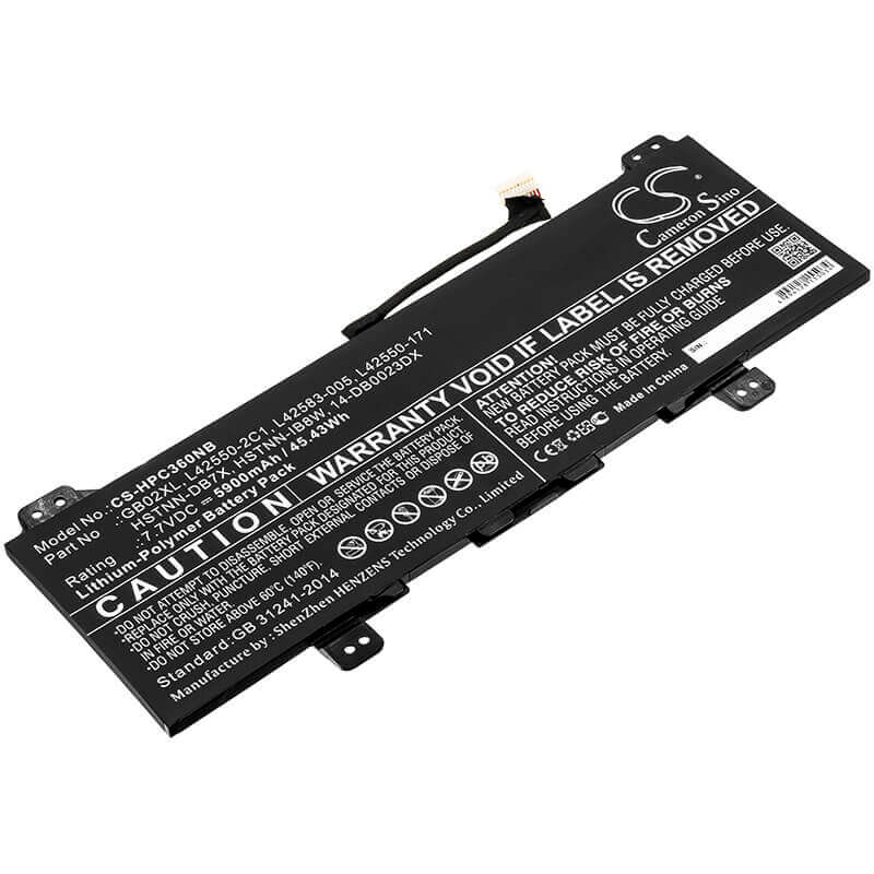 Battery For Hp, Chromebook X360 11 7.7v, 5900mah - 45.43wh Notebook, Laptop Cameron Sino Technology Limited