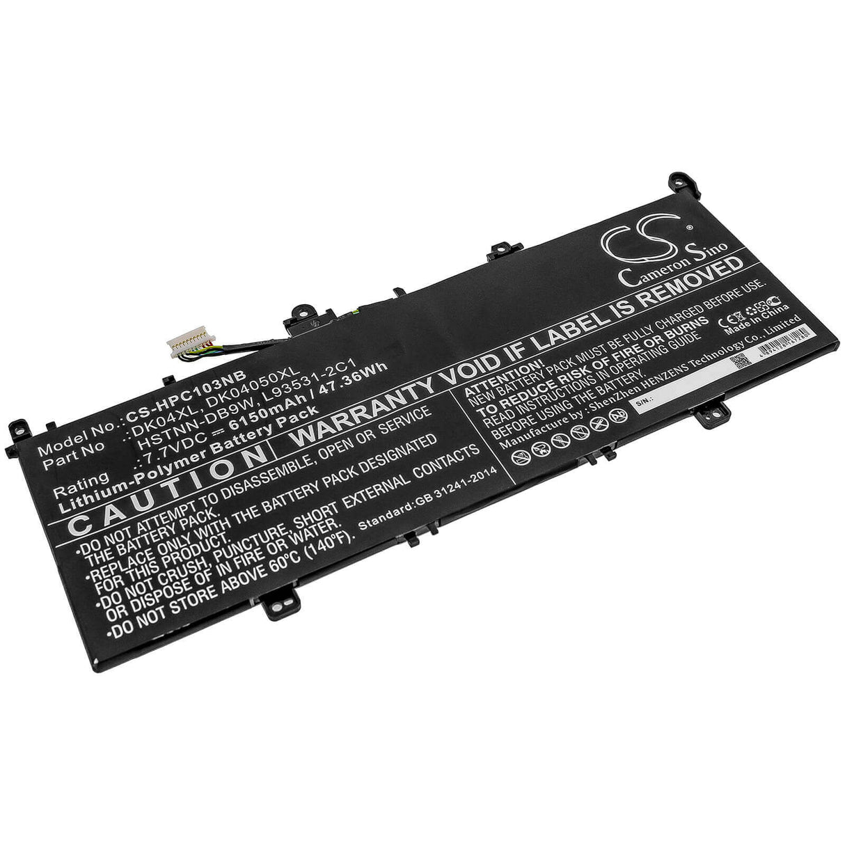 Battery For Hp, Chromebook X360 13c, Elite C1030, Elite C1030 Chromebook 7.7v, 6150mah - 47.36wh Notebook, Laptop Cameron Sino Technology Limited
