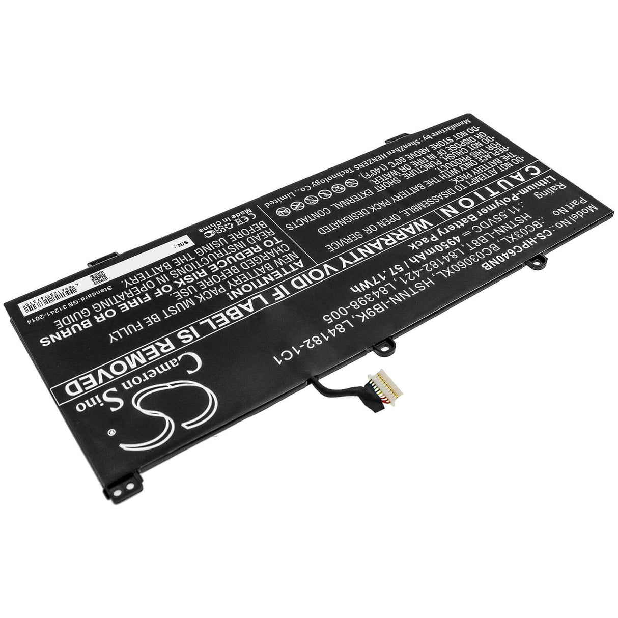 Battery For Hp, Chromebook X360 14c, Chromebook X360 14c-ca0053dx 11.55v, 4950mah - 57.17wh Notebook, Laptop Cameron Sino Technology Limited
