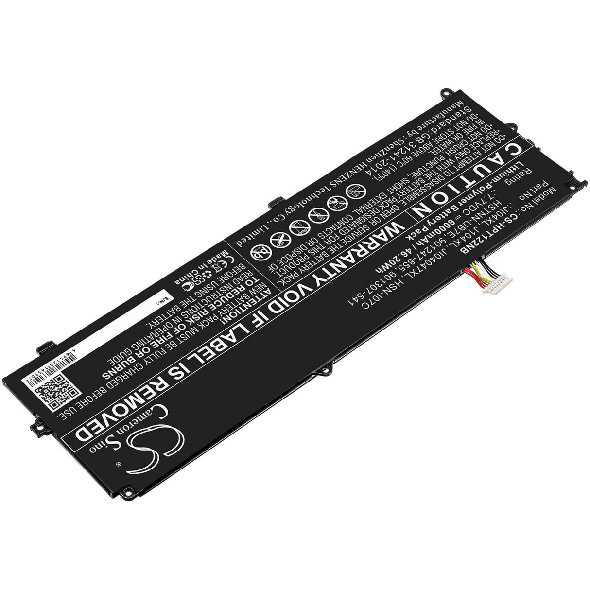 Battery For Hp, Elite, X2, 1012 7.7v, 6000mah - 46.20wh Notebook, Laptop Cameron Sino Technology Limited