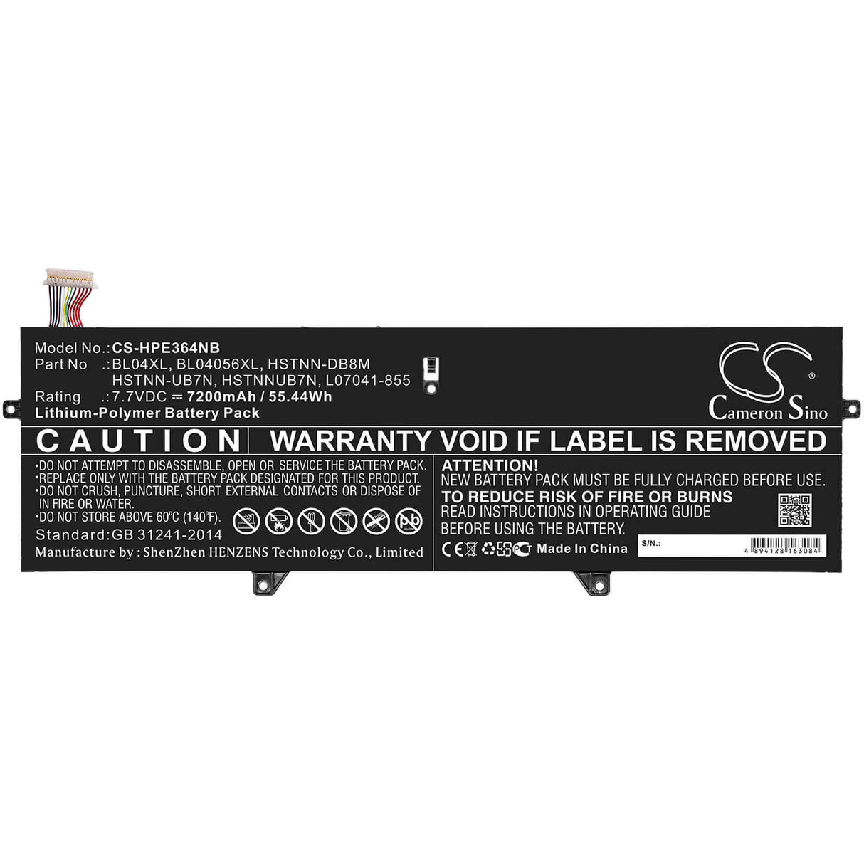 Battery For Hp, Elitebook, X360, 1040 7.7v, 7200mah - 55.44wh Notebook, Laptop Cameron Sino Technology Limited